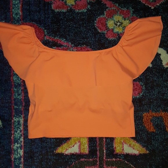 Orange Ruffle Around Top Large - Picture 4 of 5